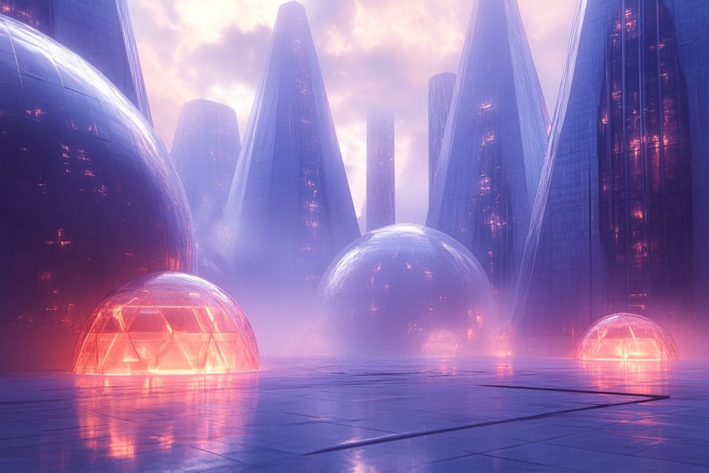 Futuristic Cityscapes and their Unique Buildings AI Artwork 12