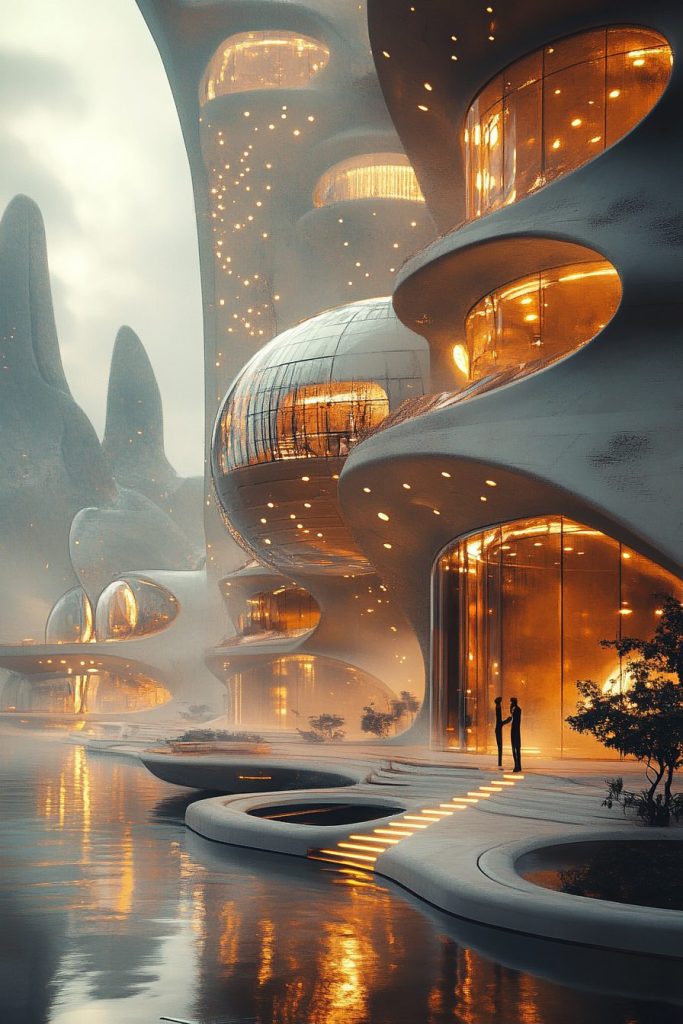 Futuristic Cityscapes and their Unique Buildings AI Artwork 15