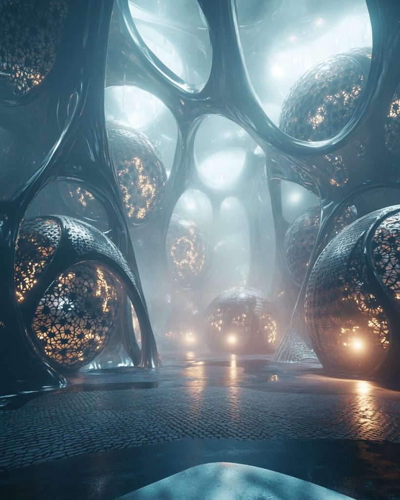 Futuristic Cityscapes and their Unique Buildings AI Artwork 2