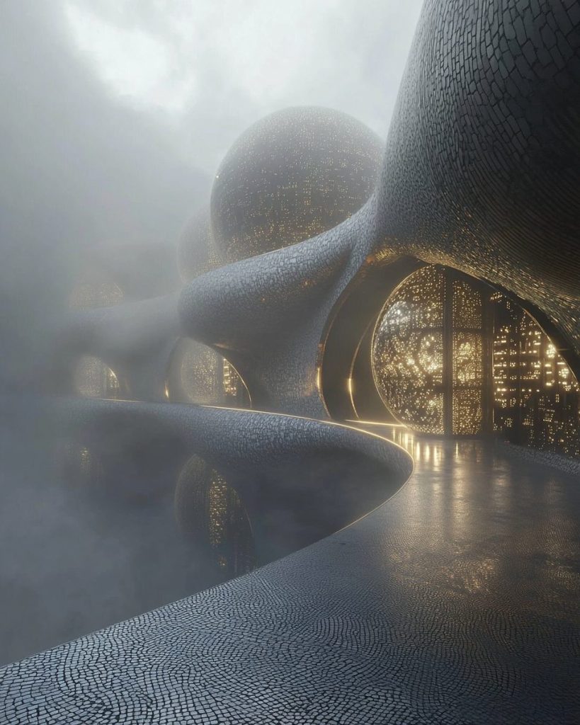 Futuristic Cityscapes and their Unique Buildings AI Artwork 5