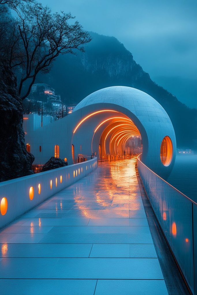 Futuristic Cityscapes and their Unique Buildings AI Artwork 7