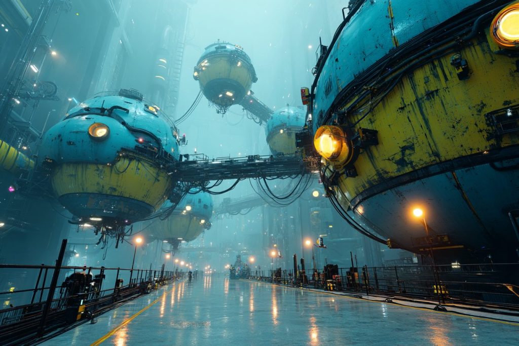 Futuristic Industrial Urban Landscapes AI Artwork 20