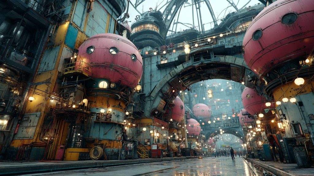 Futuristic Industrial Urban Landscapes AI Artwork 21