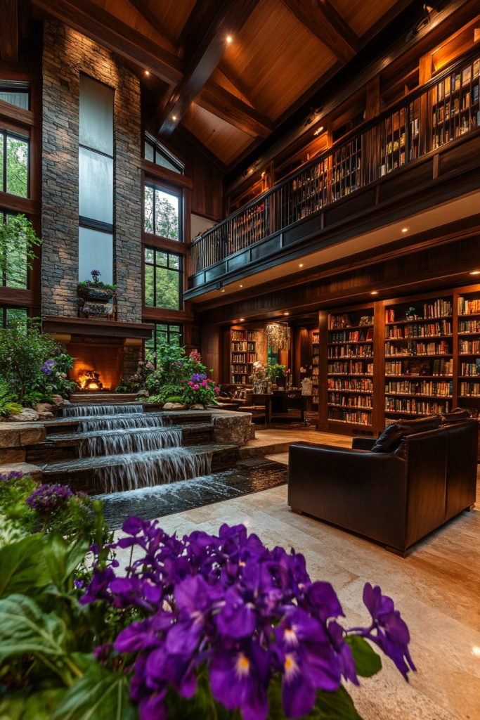 Libraries with Indoor Gardens AI Artwork 12