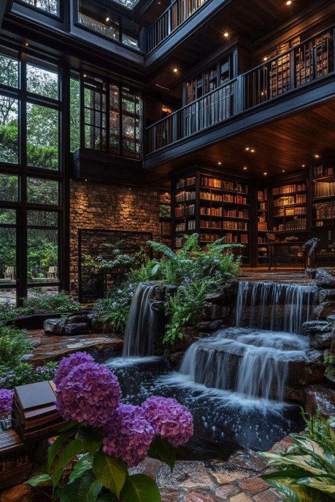 Libraries with Indoor Gardens AI Artwork 9