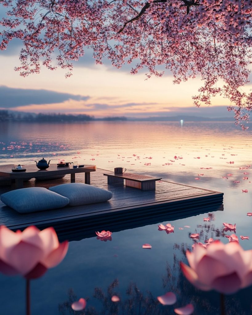 Places to Enjoy the Scenic Lake View AI Artwork 3