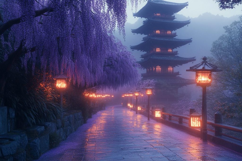 The Pathway to a Japanese Pagoda AI Artwork 20