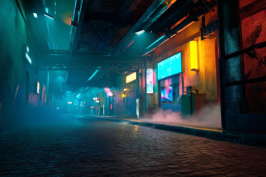 The Streets of Cyberpunk City AI Artwork 15