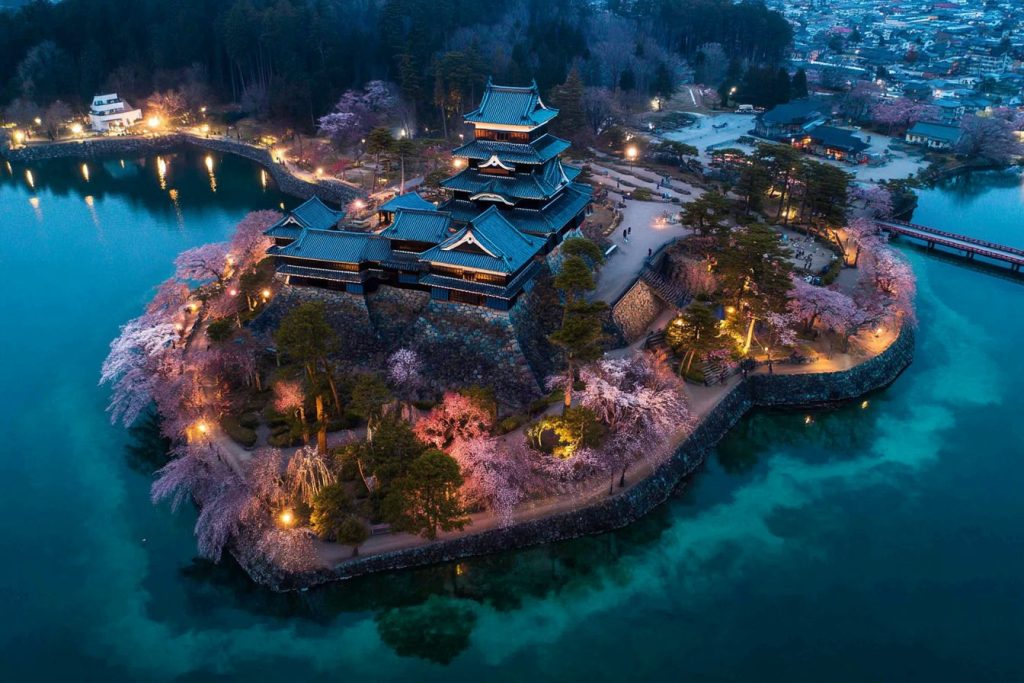 The Waterfront Japanese Castles AI Artwork 16