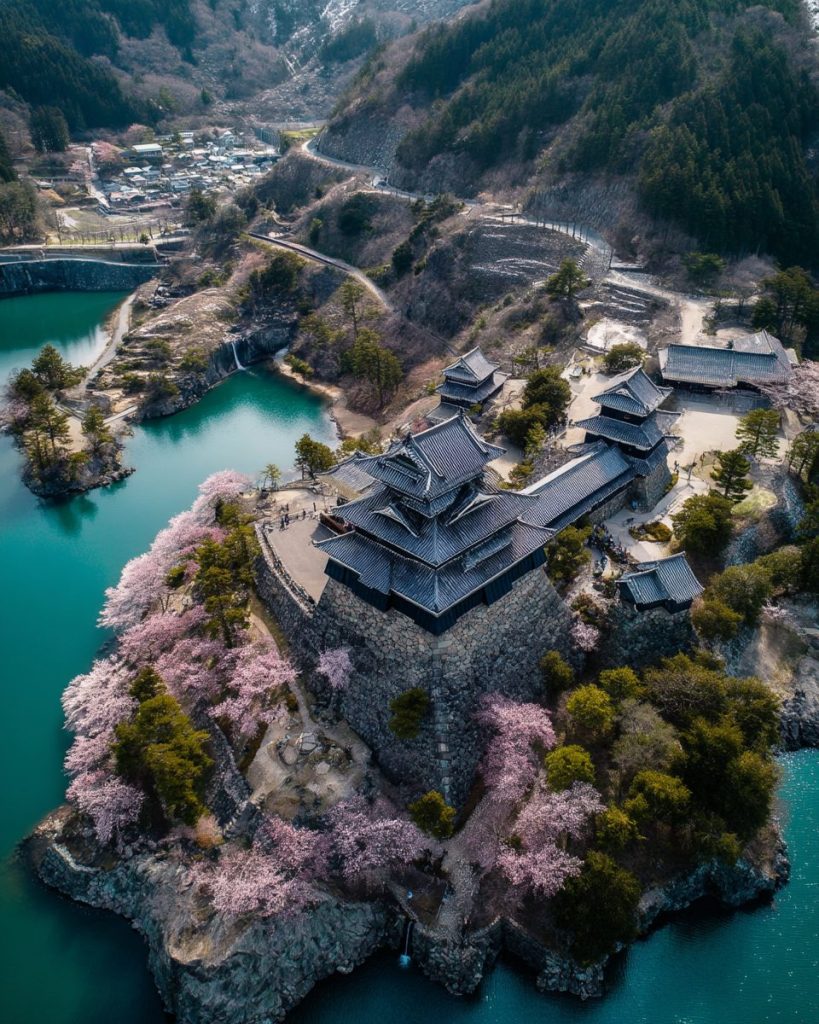 The Waterfront Japanese Castles AI Artwork 3