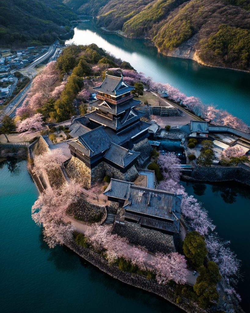 The Waterfront Japanese Castles AI Artwork 5