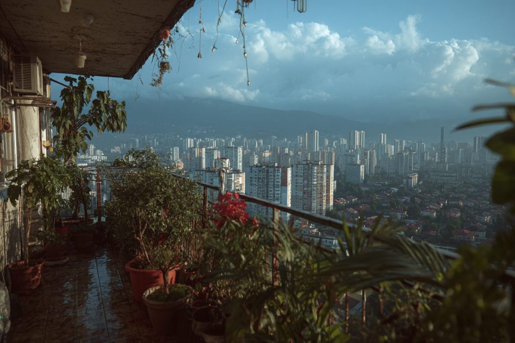 Apartment Balconies with Amazing Cityscape Views AI Artwork 11