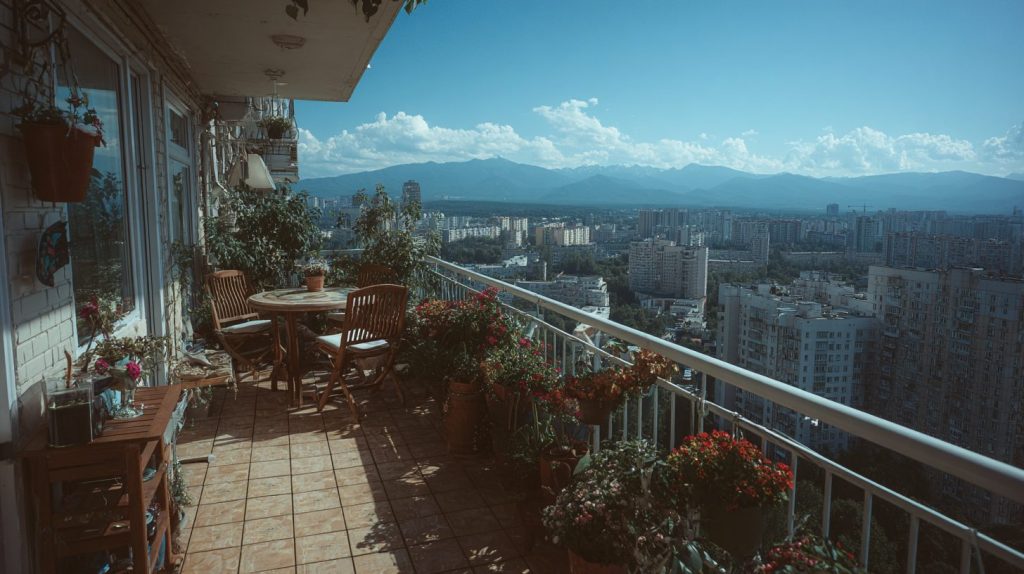 Apartment Balconies with Amazing Cityscape Views AI Artwork 18
