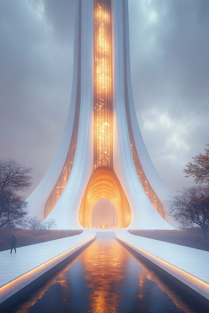 Futuristic and Minimalistic Towers AI Artwork 21