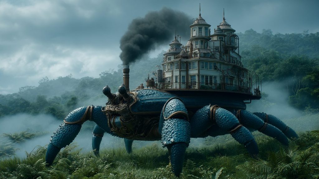 Steampunk Mobile Houses AI Artwork 11