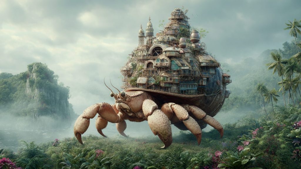 Steampunk Mobile Houses AI Artwork 19