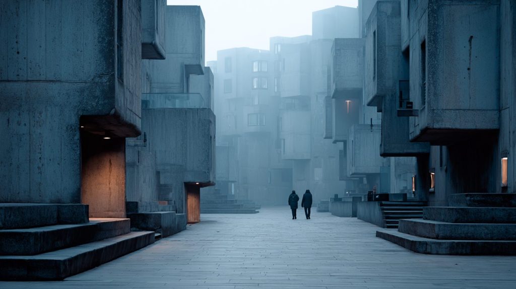 The Brutalist Buildings Facades AI Artwork 13