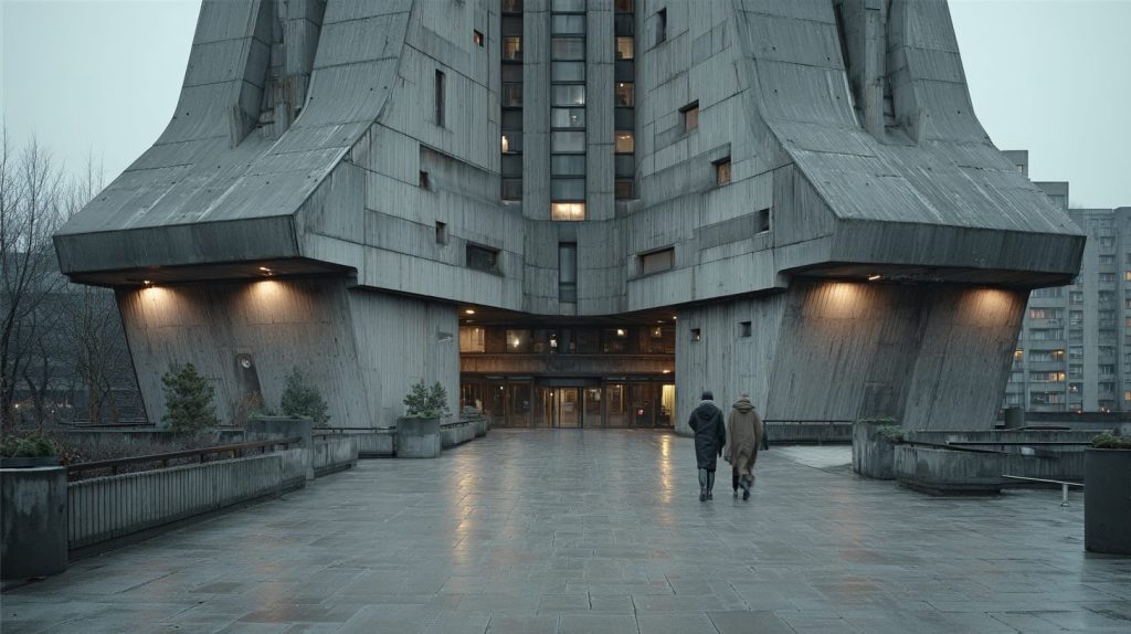 The Brutalist Buildings Facades AI Artwork 16