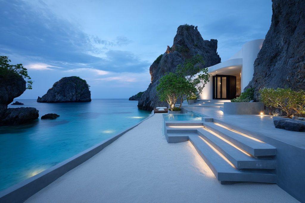 The Minimalistic Beach Houses AI Artwork 11