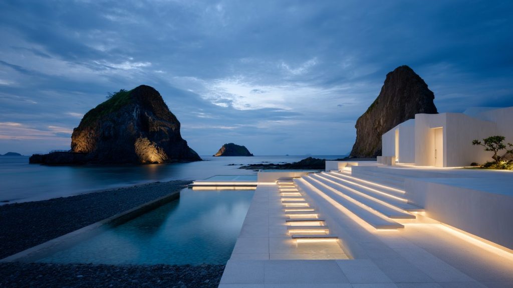 The Minimalistic Beach Houses AI Artwork 18