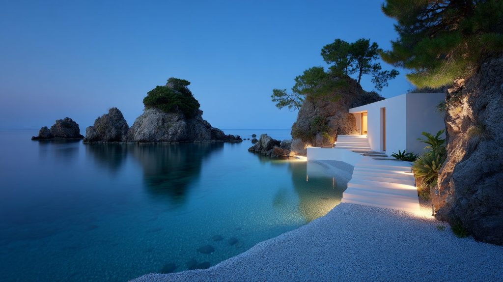 The Minimalistic Beach Houses AI Artwork 19