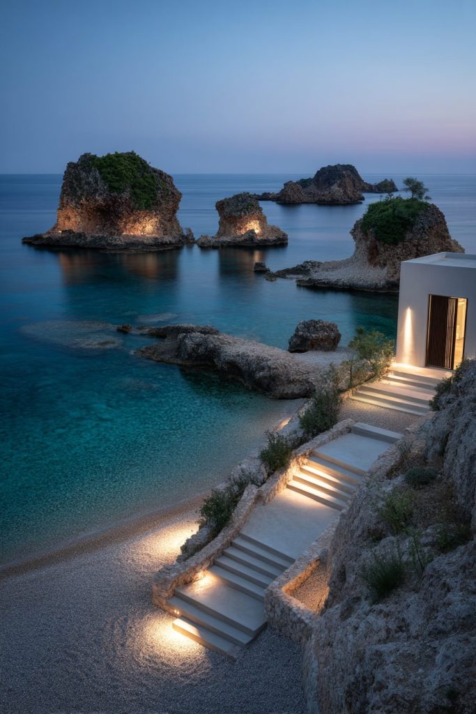 The Minimalistic Beach Houses AI Artwork 8