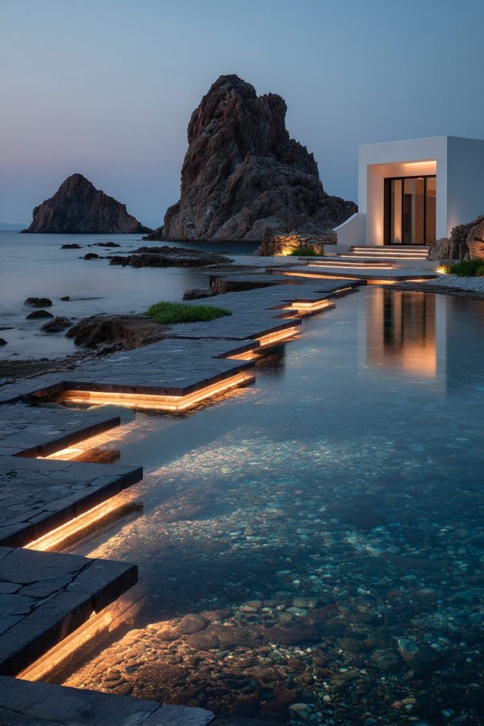 The Minimalistic Beach Houses AI Artwork 9