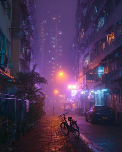 The Roads of Hong Kong City AI Artwork