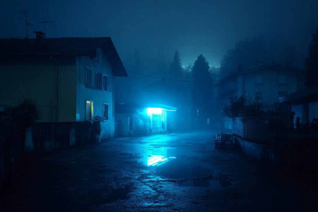 A Cold Evening at a Small European Town AI Artwork 14