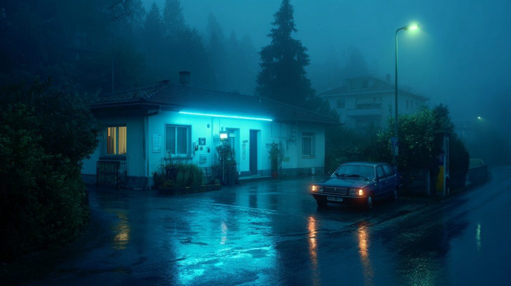 A Cold Evening at a Small European Town AI Artwork 16