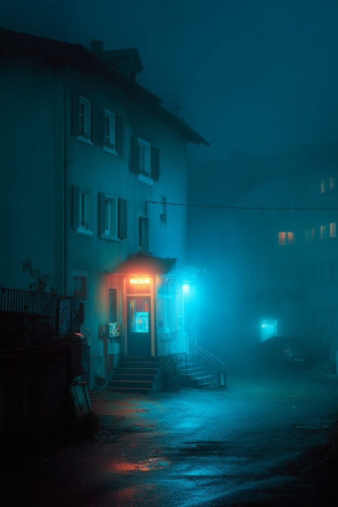 A Cold Evening at a Small European Town AI Artwork 8