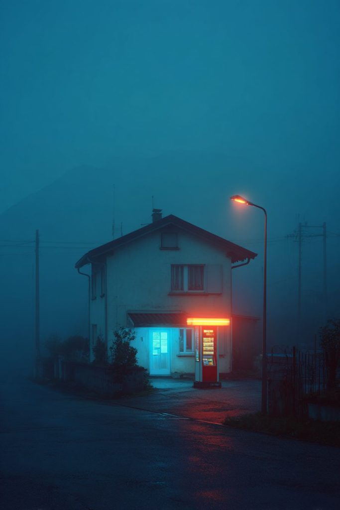 A Cold Evening at a Small European Town AI Artwork 9