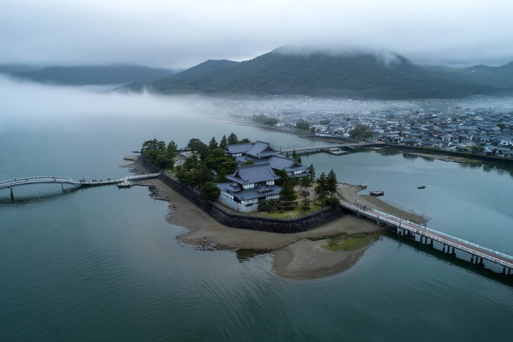 Japanese Lake Temple Islands AI Artwork 12