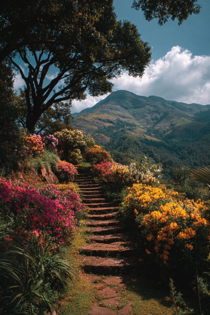 Rustic Steps with Beautiful Landscape Views AI Artwork 10