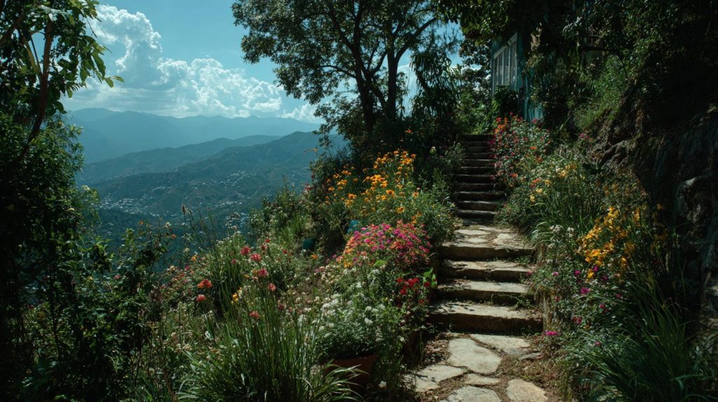 Rustic Steps with Beautiful Landscape Views AI Artwork 15