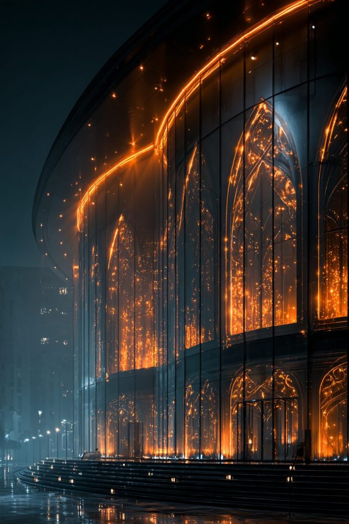 The Futuristic Gothic Buildings AI Artwork 11