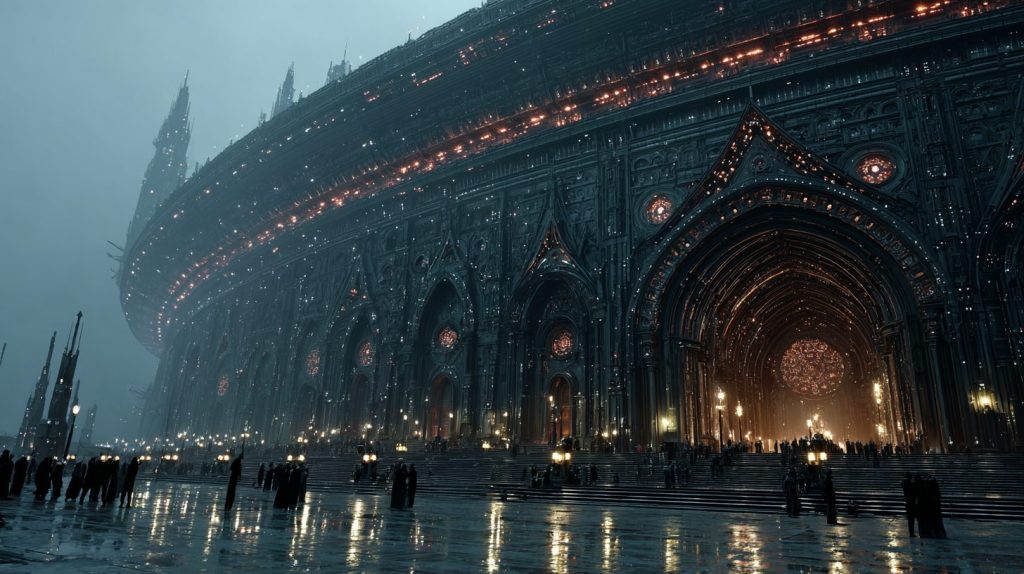 The Futuristic Gothic Buildings AI Artwork 12