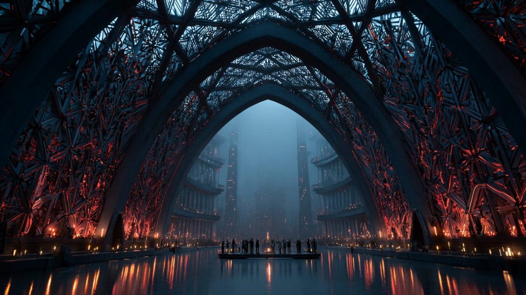 The Futuristic Gothic Buildings AI Artwork 13