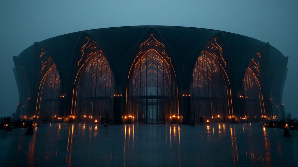 The Futuristic Gothic Buildings AI Artwork 14