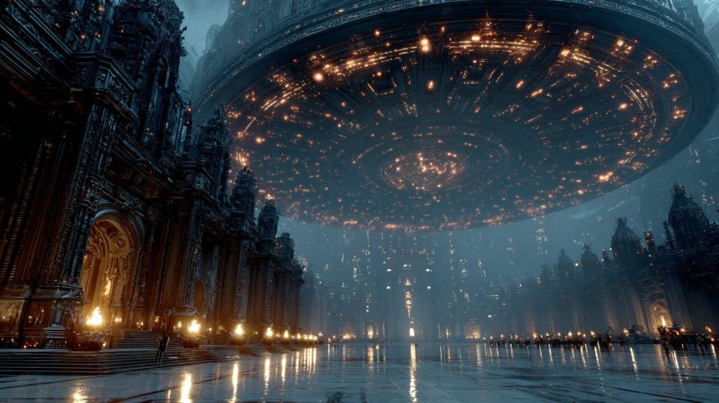 The Futuristic Gothic Buildings AI Artwork 17