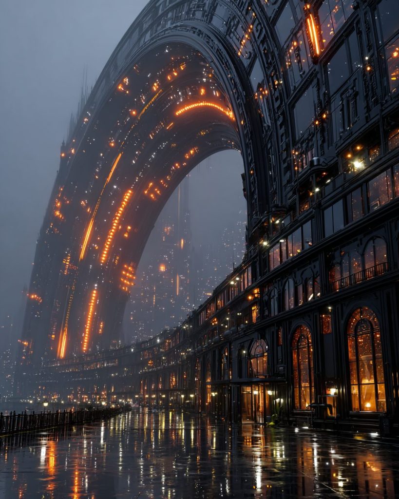 The Futuristic Gothic Buildings AI Artwork 2