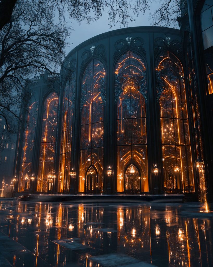 The Futuristic Gothic Buildings AI Artwork 4