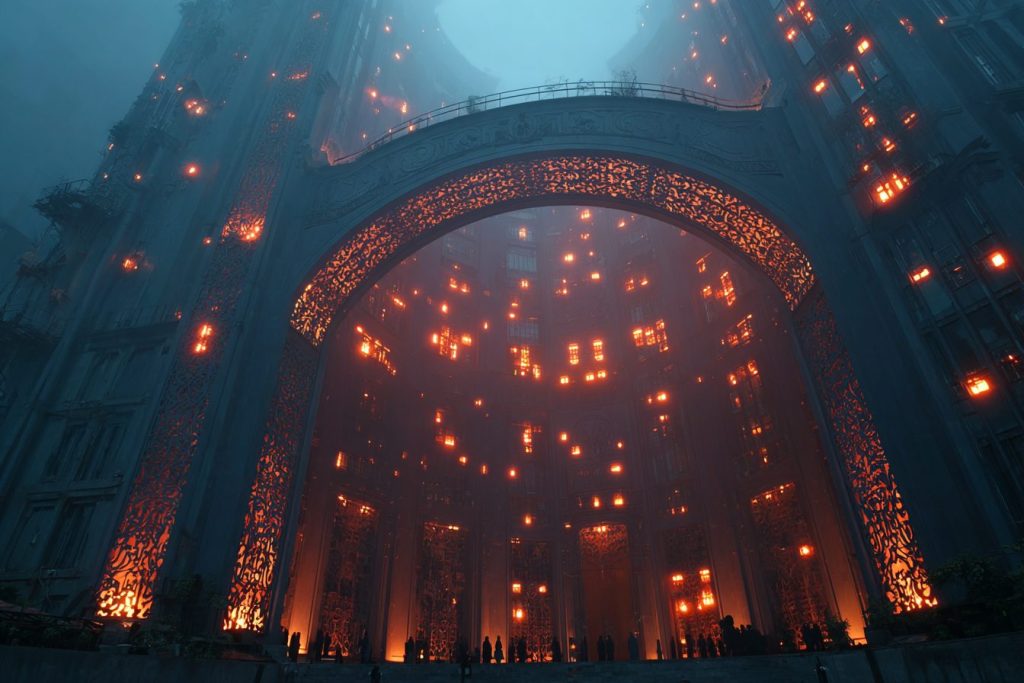 The Futuristic Gothic Buildings AI Artwork 8