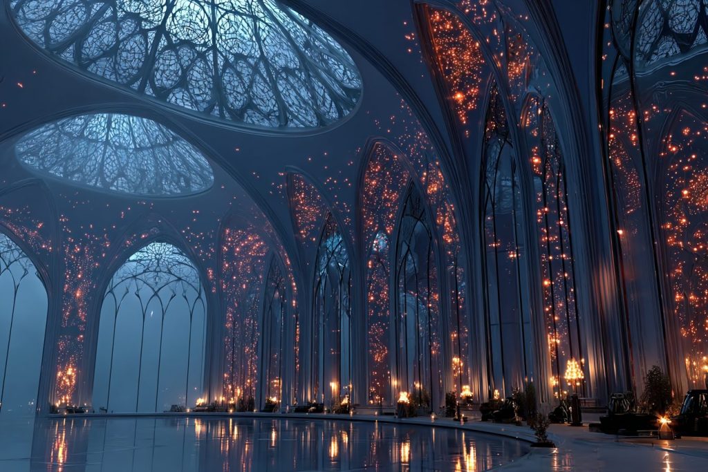 The Futuristic Gothic Buildings AI Artwork 9