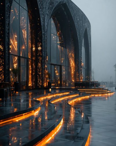The Futuristic Gothic Buildings AI Artwork