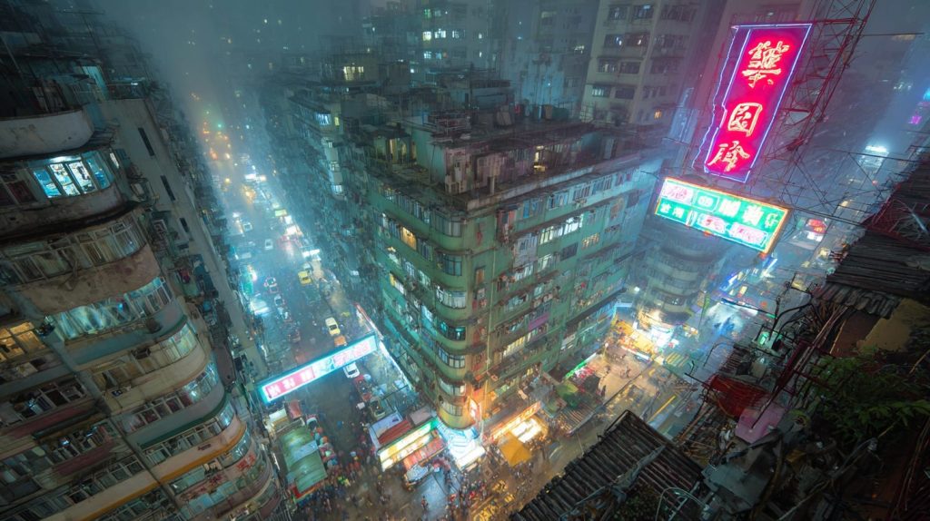 Vivid Neon Signs of Hong Kong City AI Artwork 16