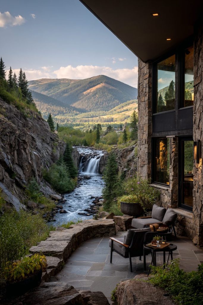 House Exterior with an Amazing View of Nature AI Artwork 8
