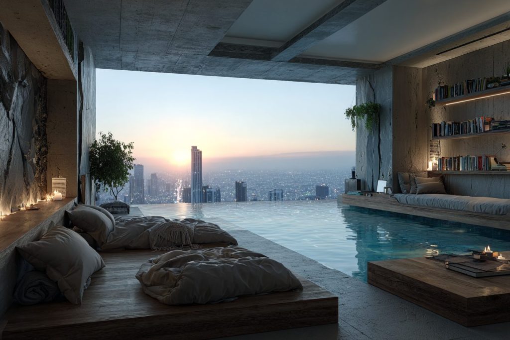 Luxury Apartment with an Indoor Infinity Pool AI Artwork 10