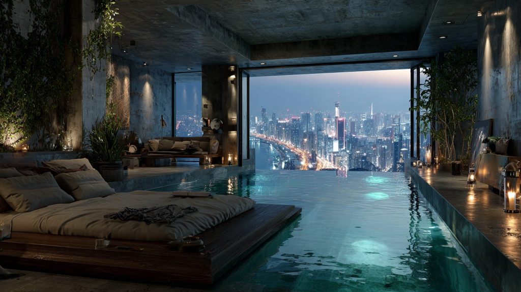 Luxury Apartment with an Indoor Infinity Pool AI Artwork 11