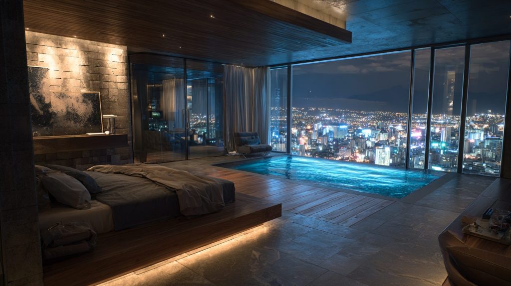 Luxury Apartment with an Indoor Infinity Pool AI Artwork 13